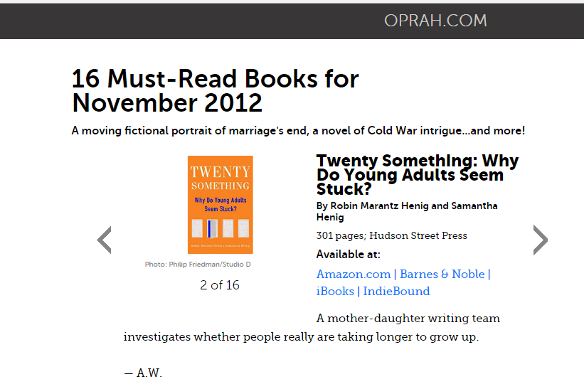 twenty something oprah